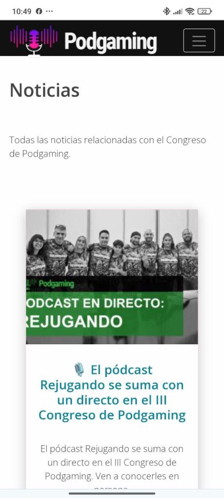 Web noticias Congreso de Podgaming