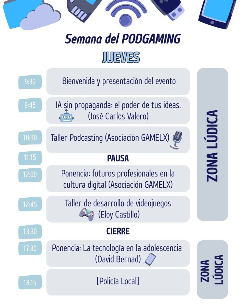Horario Jueves Semana del Podgaming